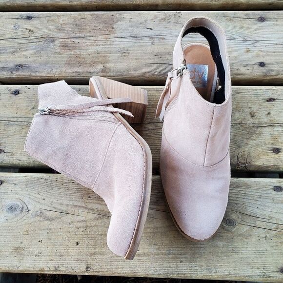 Dolce Vita Jentry Boho Beige Open Back Side Zip Tassel Ankle Boots Booties 9.5 - Picture 2 of 10